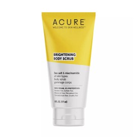 ACURE Brightening Body Scrub 6 Fl Oz Exfoliating Sea Salt Niacinamide Vegan