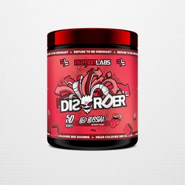 Faction Labs Disorder Original Pre Workout Powder, Red Russian, Sugar Free Caffeinated Gym Supplement, 50 Serves, 450g