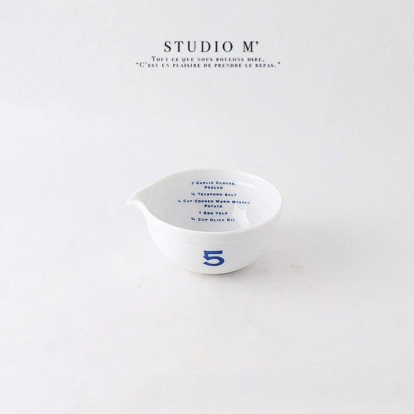 Studio M Numbers No.5 Cooking Bowl Sauce Bowl Cooking Bowl