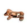 Dachshund Dog Glossy Shiny Modern Art Rose Gold Ceramic 3