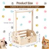 Chunful Dog Closet Wooden Pet Wardrobe Closet Dog Toy Storage