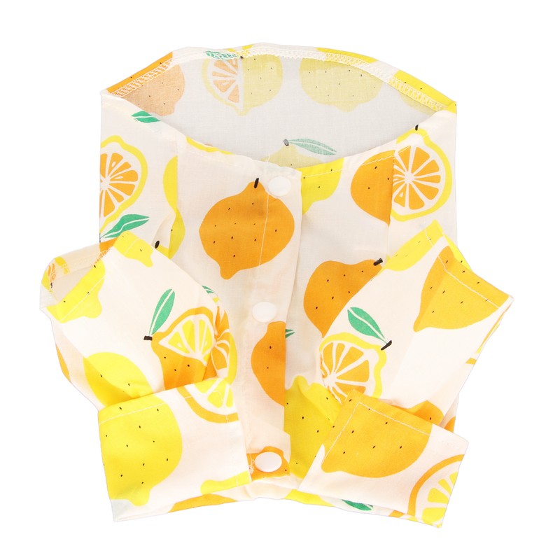 Dog Summer Shirts Lemon Print Breathable Cool Hawaiian Dog Shirts