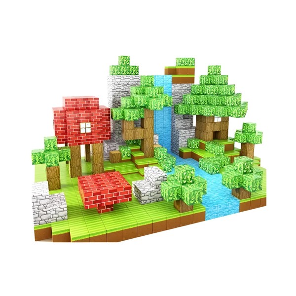 Kadii Magnetische Bausteine Set, 64 Stück, Konstruktionsspielzeug für Kinder ab