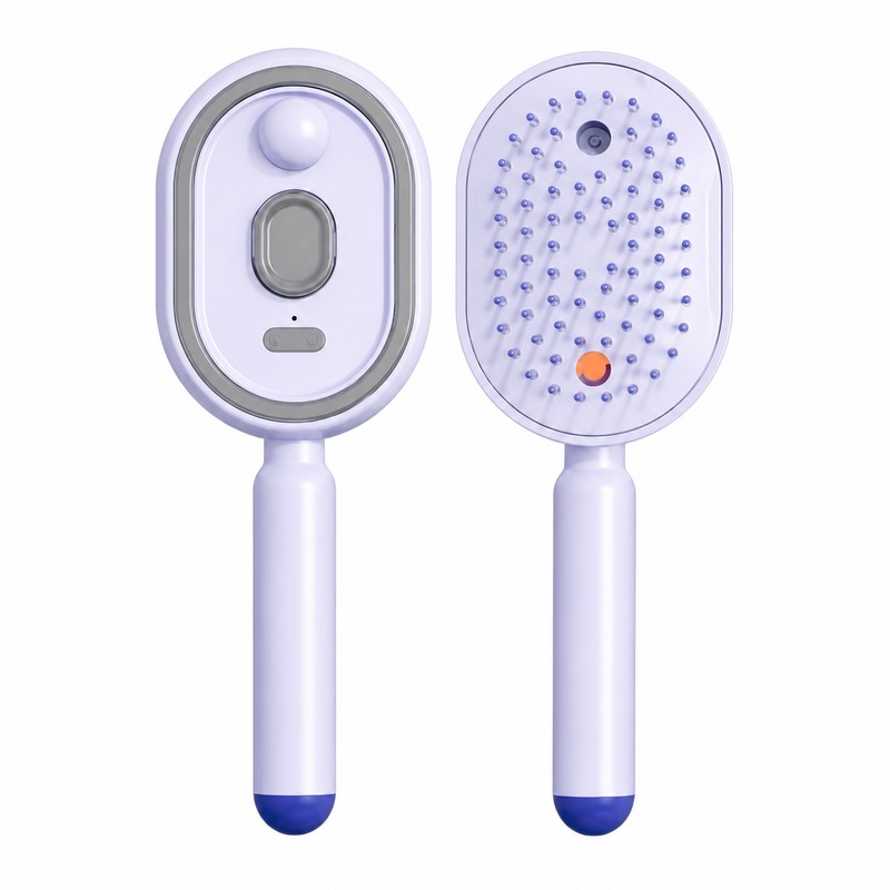 Rechargeable Water Spray Hair Brush for Women – USB-C Detangling