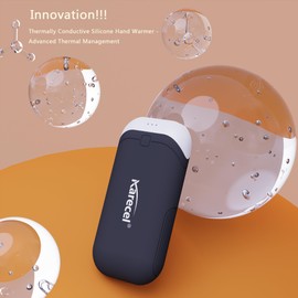 Karecel Hand Warmers Rechargeable 2 Pack, 10000mAh Thermally Conductive Silicone Hand Warmer for 360 Degree Surround Heat, Portable Pocket-Sized Electric Handwarmers, Electronic Gifts for Men Women