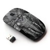 Graphic4You Indian Tribal Elephant Ergonomic Wireless Mouse with Nano Receiver