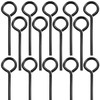 Seamaka 15PCS 1/8” Standard Hex Dogging Key with Full Loop（Black）,Metal