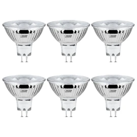 Feit Electric 6W LED Bulbs with 50W Equivalent, Dimmable, MR16 Light Bulbs, 22 Yrs. Lifetime, 500 Lumens, 5000K Daylight, 6 Bulbs - BPEXN/950CA/6