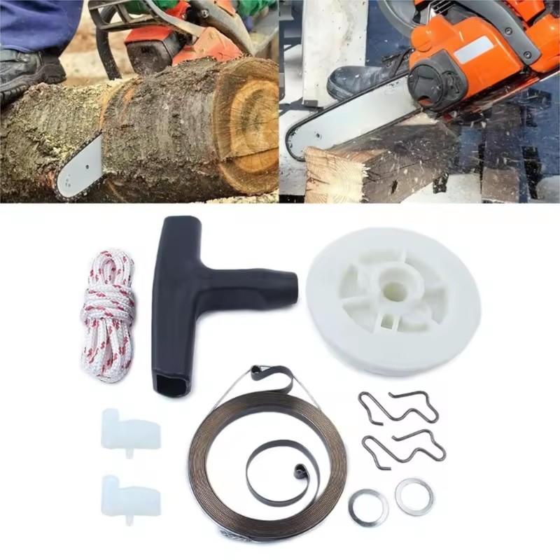 Cyclingcolors Kit Recoil Spring Starter Spring Pull Pulleys Handle Rope