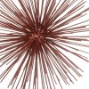 Homeroots 8" Red Spiked Iron Decorative Orb Tabletop Sculpture