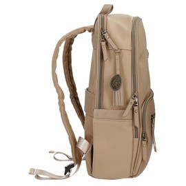 El Potra Wool Casual Black 22 x 25 x 10 cm Polyester and PU Black Casual Backpack, Beige, pc Backpack