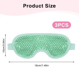 Asheyya 3 Pcs Cooling Eye Mask, Reusable Gel Beads Ice Eye Mask for Dry Eyes & Swollen Eyes