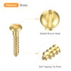 sourcing map Wood Screws M4 x 20mm Slotted Round Head