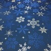 CAIT CHAPMAN HOME COLLECTION Holiday Blue Snowflakes Metallic Jacquard Woven