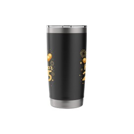 Happy New Year 2025 Christmas Eve Men Women Kids Years 2025 Stainless Steel Insulated Tumbler