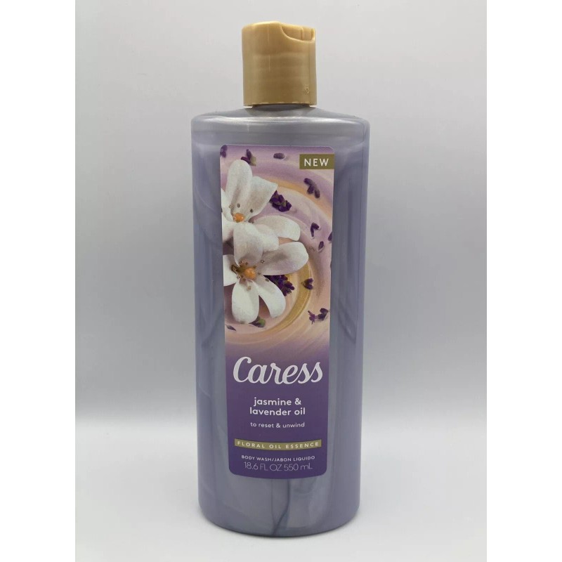 Caress Jasmine & Lavender Oil Floral Essence Body Wash 18oz.