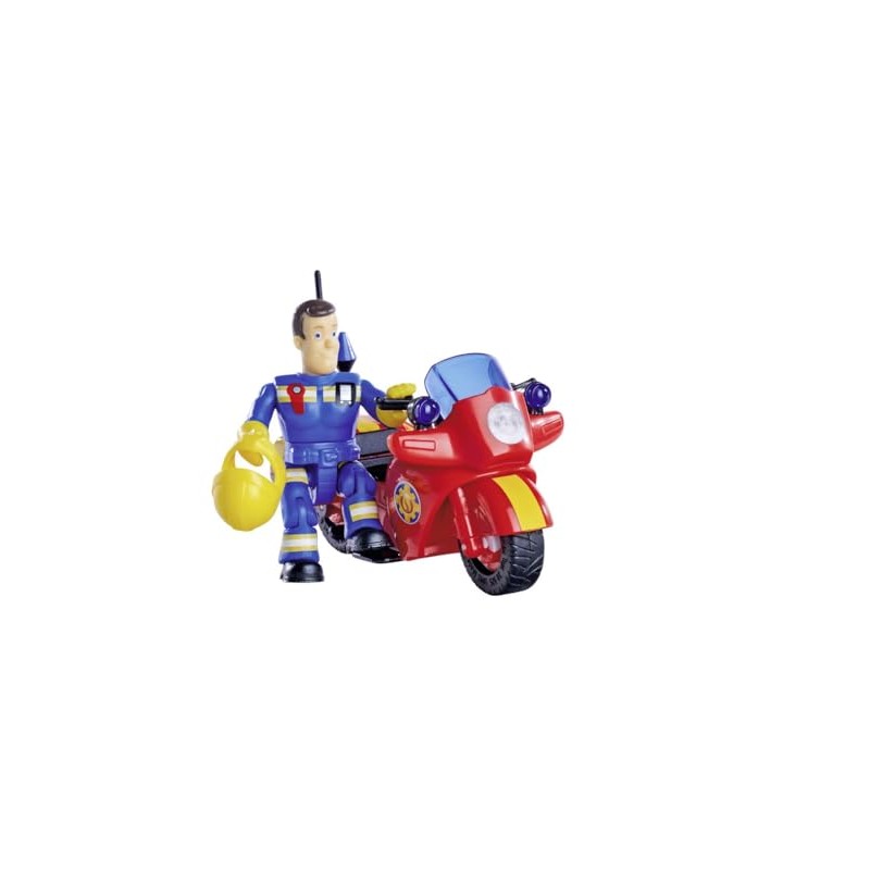 Simba 109252654 Fireman Sam Fire Brigade Motorcycle with Figure and