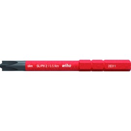 Wiha 2831 slimBit Electric SL/PH2 x 75 mm, True Red (2831132)