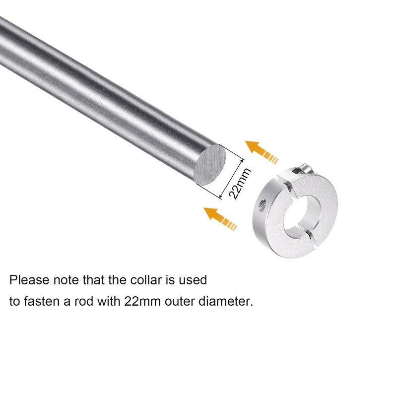 HARFINGTON 2pcs Double Split Shaft Collar for 22mm Shaft Set