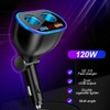 Car Charger Cigarette Lighter Splitter Adapter,120W QC3.0 Dual USB Car