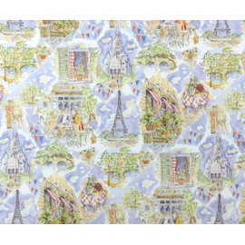 Melody Jane Dolls House 'April in Paris' Miniature Print 1:12 Scale Scene Wallpaper