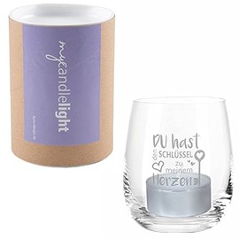 Lantern "Du hast den Schlüssel zu Meinem Herz" with Gift Box – Valentine's Day – Birthday Gift – for Lovers – for Couples Tea Light – Lantern