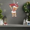 Needzo Merry Christmas Gingerbread Sign, Holiday Hanging Door Decoration, Seasonal
