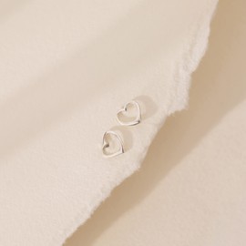 Heather Needham Sterling Silver Heart Earrings - Heart studs - SIZE: SMALL - 6mm x 6mm. Gift boxed. 5029