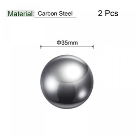 sourcing map 2pcs 35mm Carbon Steel Bearing Balls Precision Polished