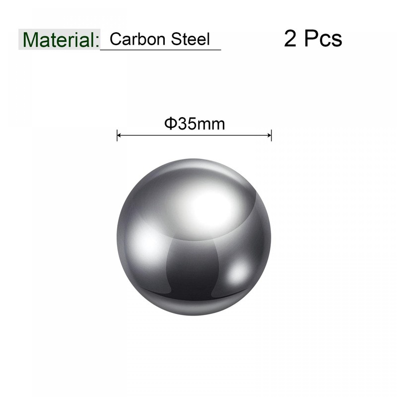 sourcing map 2pcs 35mm Carbon Steel Bearing Balls Precision Polished