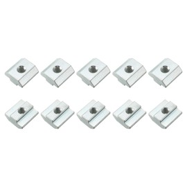 METALLIXITY Sliding T Nuts M6 Thread 10 Pcs Carbon Steel T-Groove Nuts Fasteners for 4040 Series Aluminum Extruded Profiles