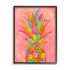 Stupell Industries Vibrant Pineapple Fruit Fun Pink Blue Yellow, Design