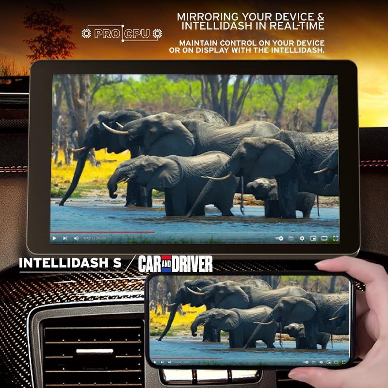 Car and Driver INTELLIDASH with Apple Carplay and Android Auto,