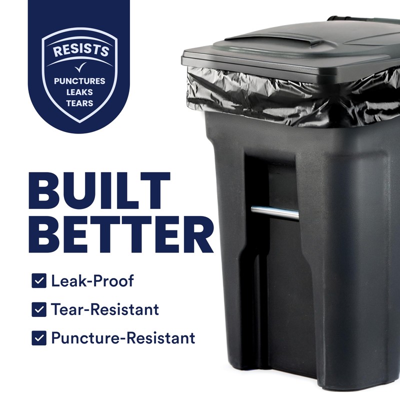 Plasticplace 95-96 Gallon Garbage Can Liners │ 1.5 Mil │