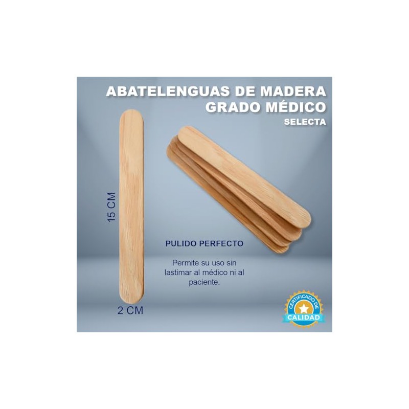 Selecta SELECTA | Abatelenguas de Grado Médico de Madera (500)