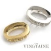 VINGTAINE H7581-G- Oval Metal Hair Claw Hollow Out Hair Clip,