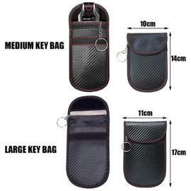 DKDDSSS 3 Pcs Key Pouches Car Key Pouches, Car Key Signal Blocking Pouch, Keyless Entry Car Keys Case, RFID Blocker Bag for Car Security, Car Key Signal Blocker Pouch, Stylish Anti-Theft Car Key Case