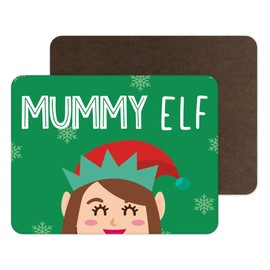 Funny Novelty Christmas Placemats | Place Mat Food Table Mat Dinnerware | Mummy Elf | Funny Joke Table Accessory | PM13