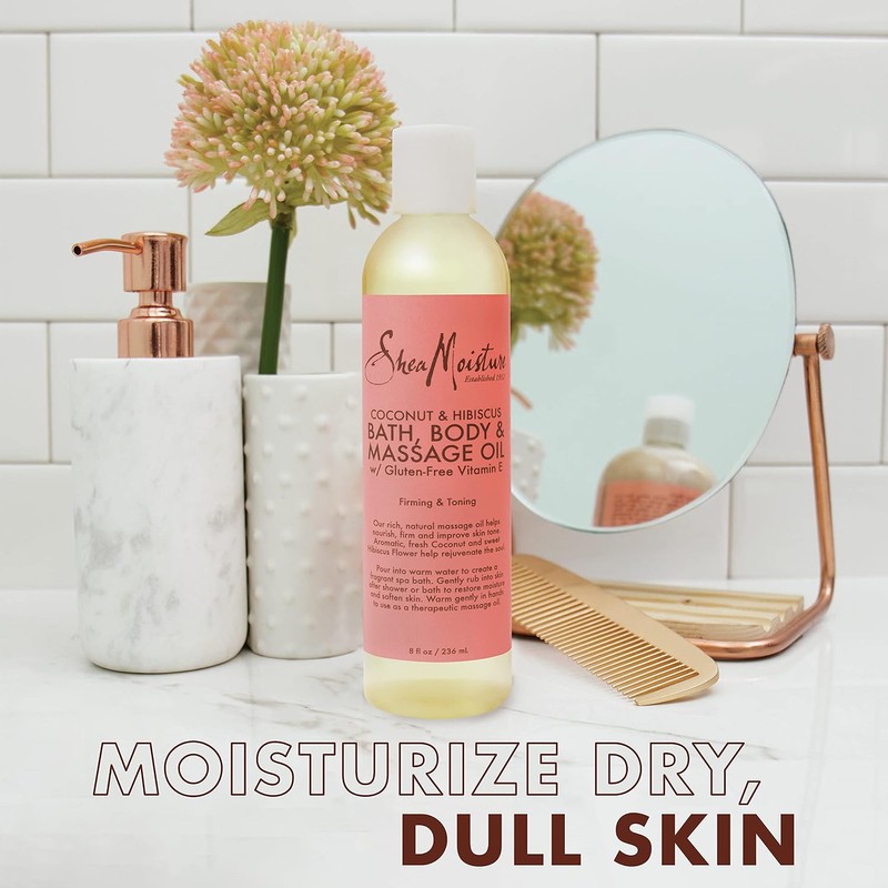 Shea Moisture Coconut & Hibiscus Bath-Body & Massage Oil Firming