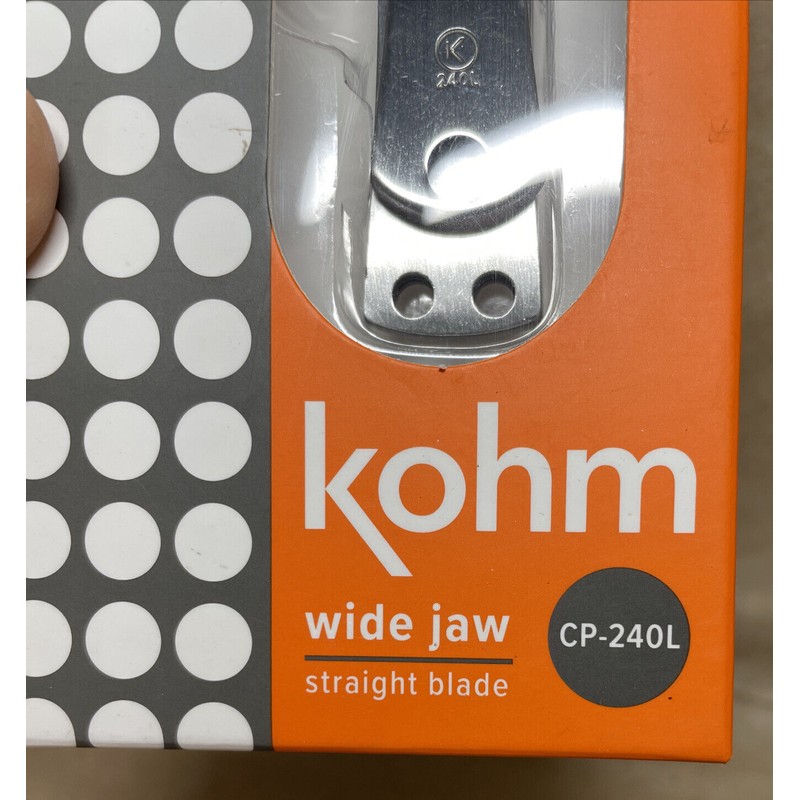 Kohm CP-240L Straight Blade, 5mm Heavy Duty, Wide Jaw Toenail