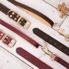 PET ARTIST Genuine Leather Dog Collar and Leash Set, Soft