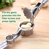 2PCS Stainless Steel Garlic Press Crusher Kitchen Cooking Vegetables Ginger