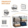Stackable Closet Organizers and Storage Baskets, 4-Tier Closet Shelf Organizer