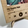 Cuadro personalizado reproductor Spotify Decoracion Madera con fotografia de alta