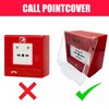 6Pcs Call Point Cover,Hinged Clear Fire Alarm Protective Covers,Compatible with
