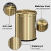 LEASYLIFE 15L/4GAL Gold Bathroom Trash Can, Small Waste Basket with