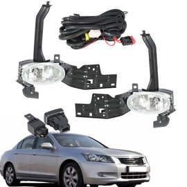 SEBLAFF 2-Pack Fog Light Assembly with Bulbs Switch and Wiring Kit Replacement for Accord Sedan 2008-2010