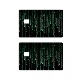 2 Matrix Screen Premium Print Debit/Credit Card Small Chips Skin Stickers