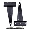 QCAA Stainless Steel Extra Heavy Tee Hinge, 10", Black, 2