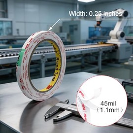 3M VHB Cinta de Montaje de Doble Cara Resistente Hecha de 4950 6 mm×3 m Cinta de Espuma Blanca Impermeable Cinta Adhesiva Fuerte para Aislamiento de A